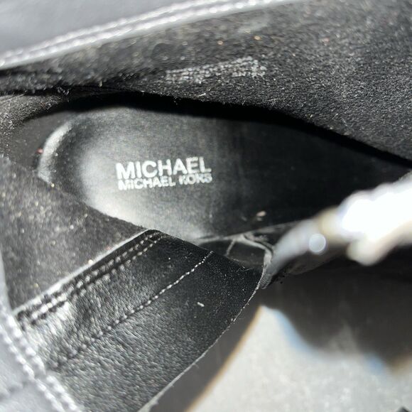 Michael Kors Cher Gray Suede Sequin Heel Ankle Boot Size 7 NWOB - Picture 7 of 7